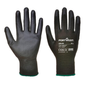 AB129 - PU Palm Handschoen (288 paar) Zwart