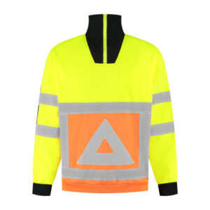 Zipsweater Verkeersregelaar VKZRWS100, fluo-oranje/fluo-geel